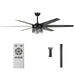 70" Modern DC Motor Downrod Mount Reversible Ceiling Fan with Lighting and Remote Control - ParrotUncle