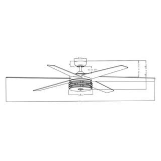 70" Modern DC Motor Downrod Mount Reversible Ceiling Fan with Lighting and Remote Control