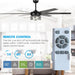 70" Modern DC Motor Downrod Mount Reversible Ceiling Fan with Lighting and Remote Control - ParrotUncle