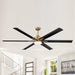 72" Bankston Modern DC Motor Downrod Mount Reversible Ceiling Fan with Lighting and Remote Control - ParrotUncle