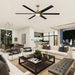 72" Bankston Modern DC Motor Downrod Mount Reversible Ceiling Fan with Lighting and Remote Control - ParrotUncle