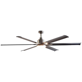 72" Bankston Modern DC Motor Downrod Mount Reversible Ceiling Fan with Lighting and Remote Control - ParrotUncle
