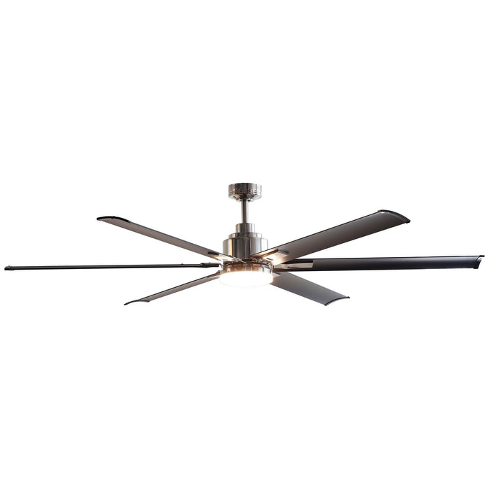 72" Bankston Modern DC Motor Downrod Mount Reversible Ceiling Fan with Lighting and Remote Control - ParrotUncle