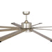72" Bankston Modern Satin Nickel DC Motor Downrod Mount Ceiling Fan with LED Lighting and Remote Control - ParrotUncle