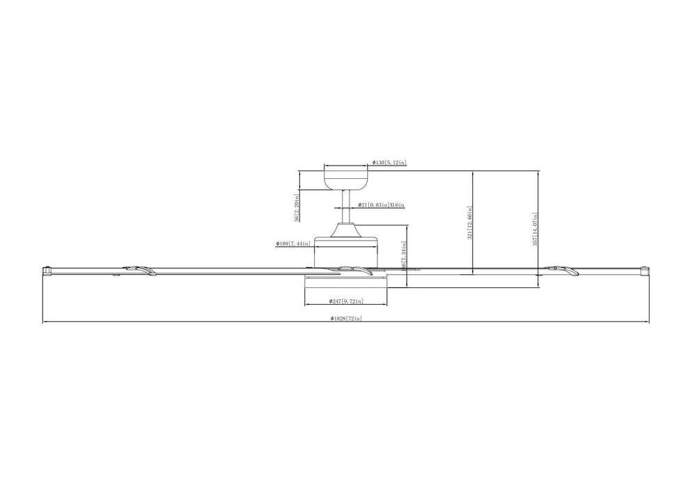 72" Bankston Modern Satin Nickel DC Motor Downrod Mount Ceiling Fan with LED Lighting and Remote Control - ParrotUncle