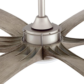 72" Jaydn Hamptons Farmhouse Satin Nickel DC Motor Downrod Mount Reversible Ceiling Fan with Lighting and Remote Control