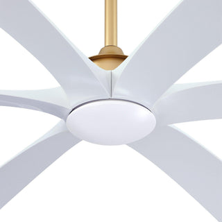 72" Jaydn Hamptons Farmhouse Satin Nickel DC Motor Downrod Mount Reversible Ceiling Fan with Lighting and Remote Control