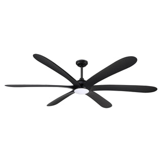 72" Jaydn Hamptons Farmhouse Satin Nickel DC Motor Downrod Mount Reversible Ceiling Fan with Lighting and Remote Control