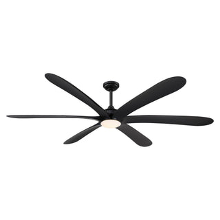 72" Jaydn Hamptons Farmhouse Satin Nickel DC Motor Downrod Mount Reversible Ceiling Fan with Lighting and Remote Control