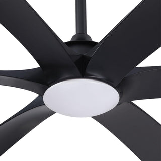 72" Jaydn Hamptons Farmhouse Satin Nickel DC Motor Downrod Mount Reversible Ceiling Fan with Lighting and Remote Control