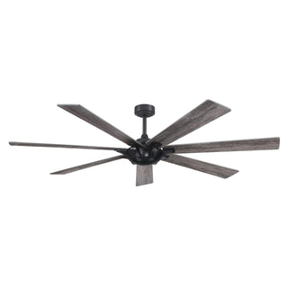 72" Modern DC Motor Brushed Nickel Downrod Mount Reversible Ceiling Fan with Remote Control - ParrotUncle