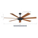 72" Modern DC Motor Brushed Nickel Downrod Mount Reversible Ceiling Fan with Remote Control - ParrotUncle