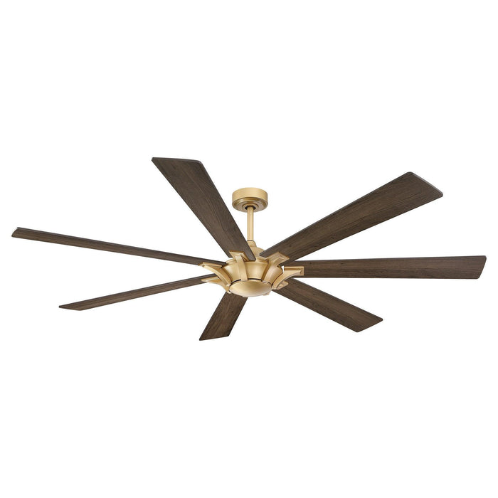 72" Modern DC Motor Brushed Nickel Downrod Mount Reversible Ceiling Fan with Remote Control - ParrotUncle