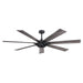 72" Modern DC Motor Brushed Nickel Downrod Mount Reversible Ceiling Fan with Remote Control - ParrotUncle