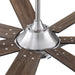 72" Modern DC Motor Brushed Nickel Downrod Mount Reversible Ceiling Fan with Remote Control - ParrotUncle