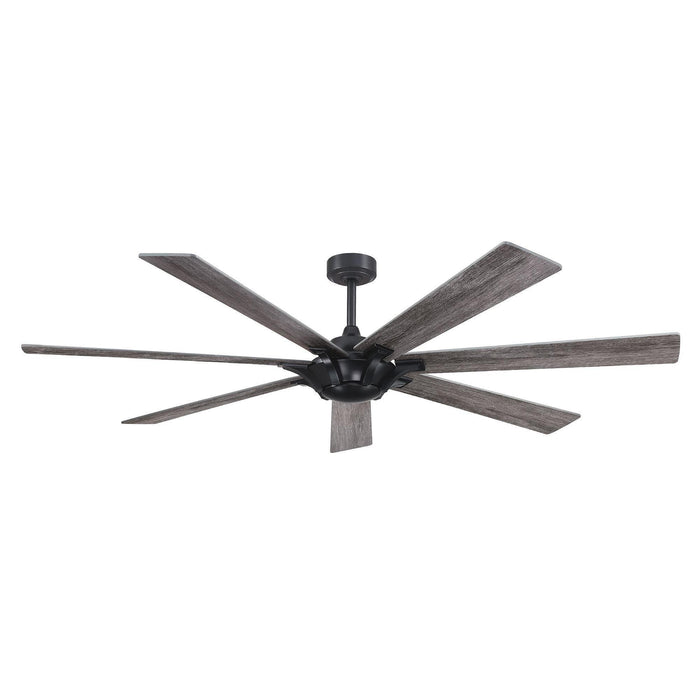 72" Modern DC Motor Brushed Nickel Downrod Mount Reversible Ceiling Fan with Remote Control - ParrotUncle