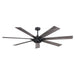 72" Modern DC Motor Brushed Nickel Downrod Mount Reversible Ceiling Fan with Remote Control - ParrotUncle