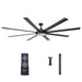75" Modern DC Motor Downrod Mount Reversible Ceiling Fan with Lighting and Remote Control - ParrotUncle
