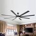 75" Modern DC Motor Downrod Mount Reversible Ceiling Fan with Lighting and Remote Control - ParrotUncle