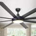 75" Modern DC Motor Downrod Mount Reversible Ceiling Fan with Lighting and Remote Control - ParrotUncle