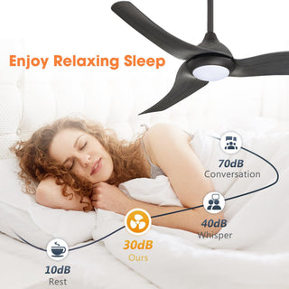 52" Hamptons Industrial DC Motor Downrod Mount Reversible Ceiling Fan with LED Lighting and Remote Control