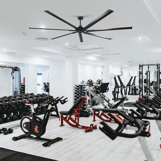 305 cm HVLS Industrial Large Black 7-Blade Ceiling Fan for Warehouses Factories Gyms and Large Commercial Spaces