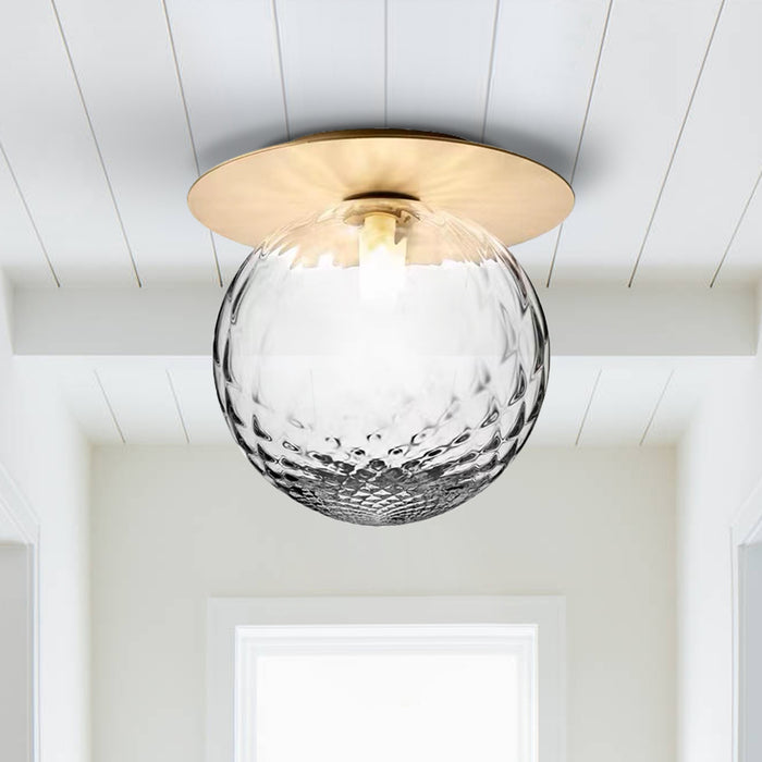 1-Light Modern Round Flush Mount Ceiling Light