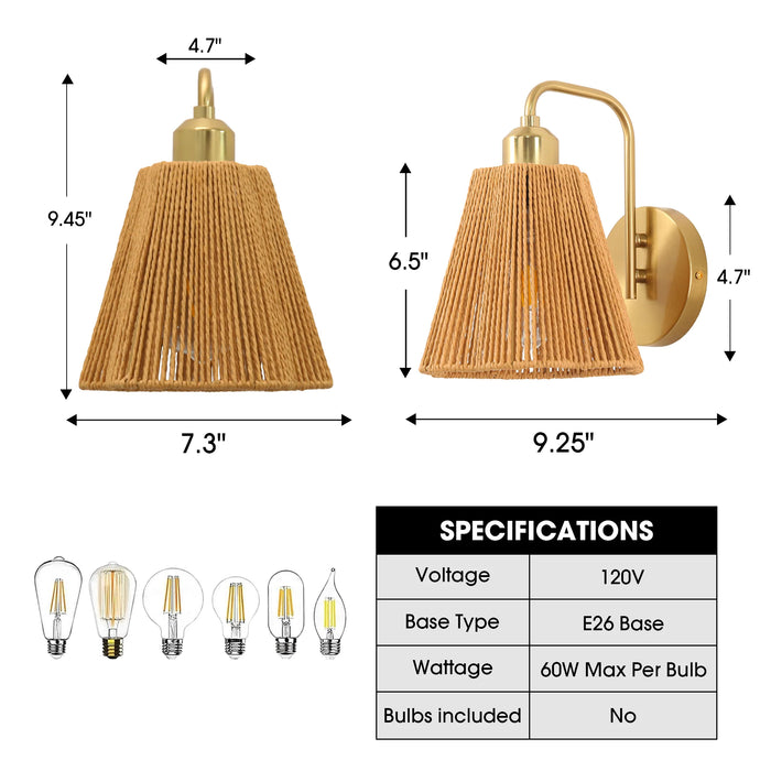 Hilda Modern 9 Inch 1 Light Wall Sconce