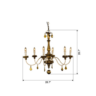 6-Light Golden Modern Pendant Lighting