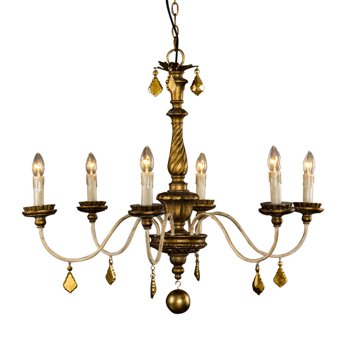 6-Light Golden Modern Pendant Lighting