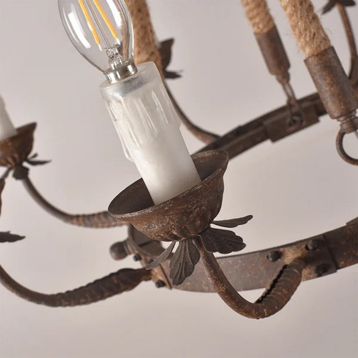 8-Light / 12-Light Farmhouse Rustic Iron Chandelier