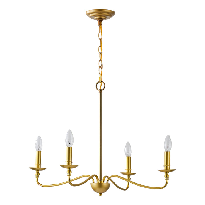 4-Light Golden or Black Industrial Pendant Lighting