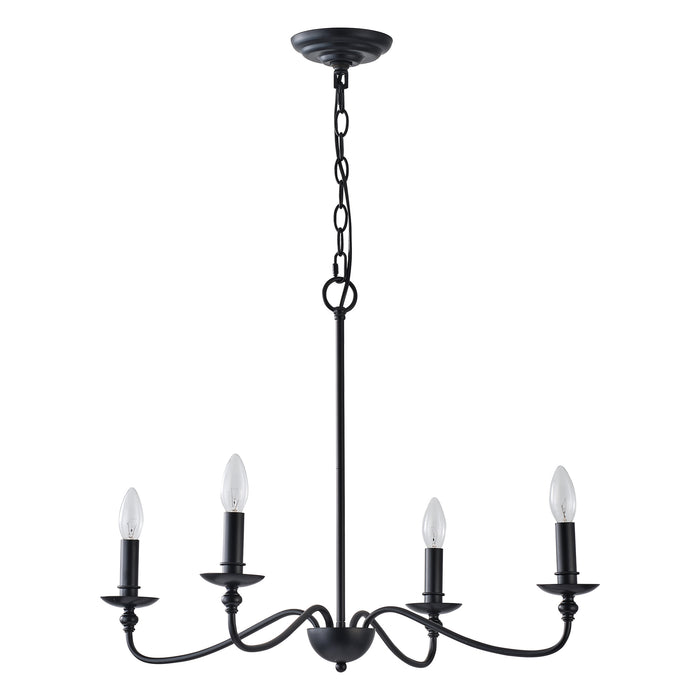 4-Light Golden or Black Industrial Pendant Lighting