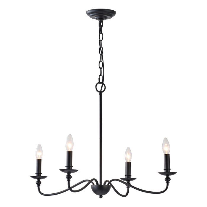 4-Light Golden or Black Industrial Pendant Lighting