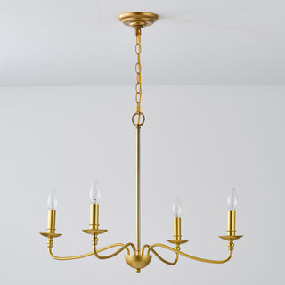 4-Light Golden or Black Industrial Pendant Lighting