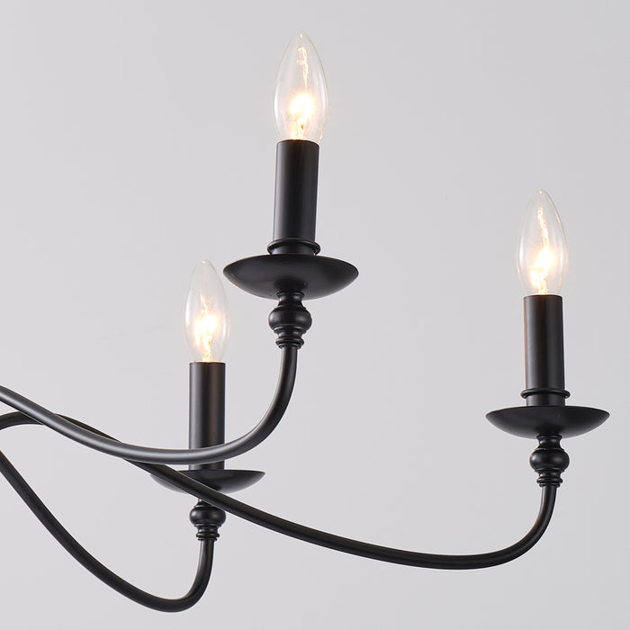 6-Light Black or Golden Industrial Pendant Lighting With Adjustable Length Chain