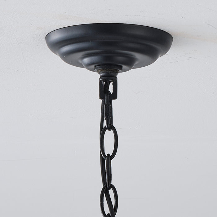 6-Light Black or Golden Industrial Pendant Lighting With Adjustable Length Chain