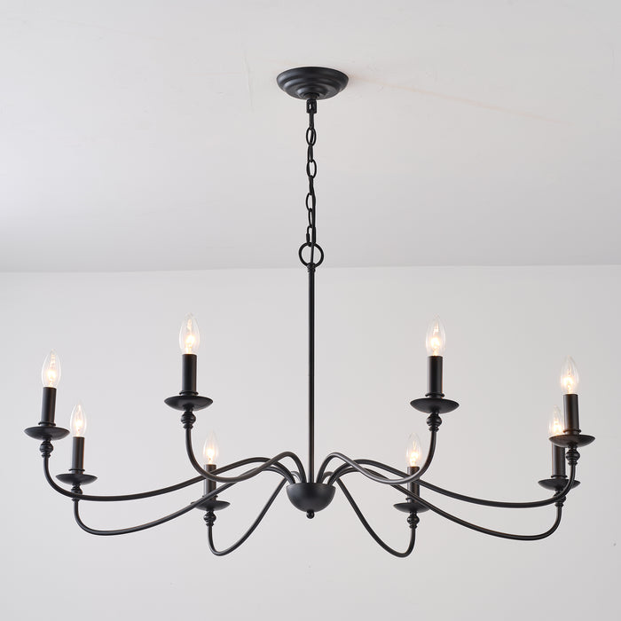 8-Light Black or Golden Industrial Pendant Lighting