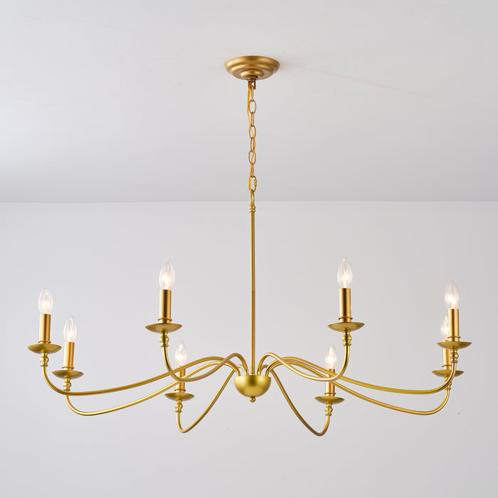 8-Light Black or Golden Industrial Pendant Lighting