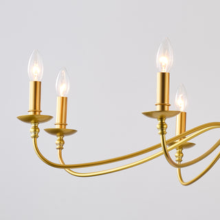 8-Light Black or Golden Industrial Pendant Lighting