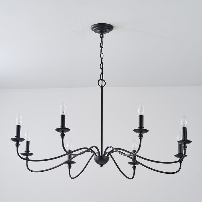 8-Light Black or Golden Industrial Pendant Lighting