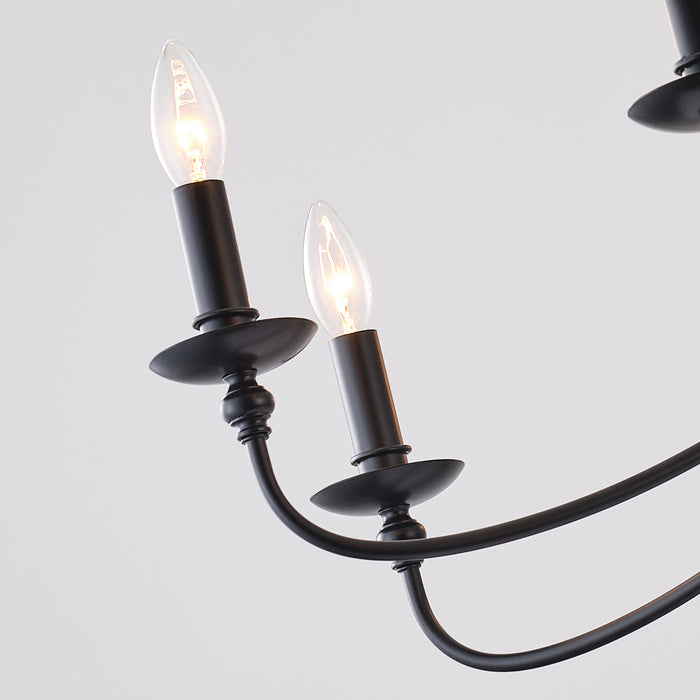 8-Light Black or Golden Industrial Pendant Lighting