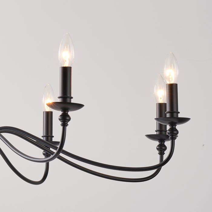 8-Light Black or Golden Industrial Pendant Lighting