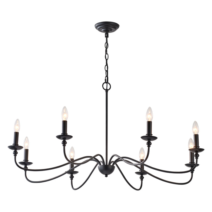 8-Light Black or Golden Industrial Pendant Lighting