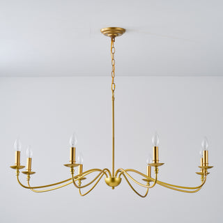 8-Light Black or Golden Industrial Pendant Lighting
