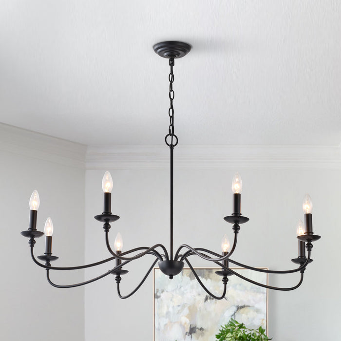 8-Light Black or Golden Industrial Pendant Lighting