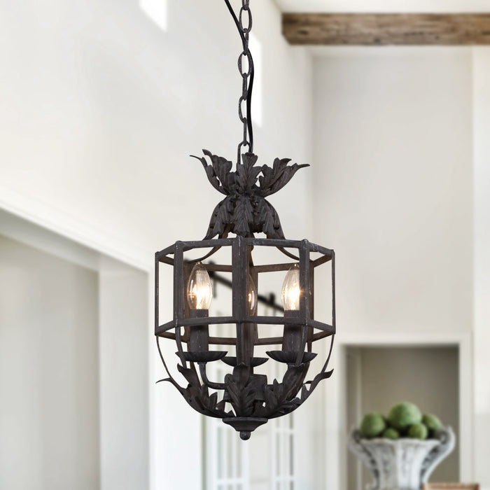 3-Light Retro Personality Restaurant Chandelier Nordic Pendant Lighting With Adjustable Hanging Length