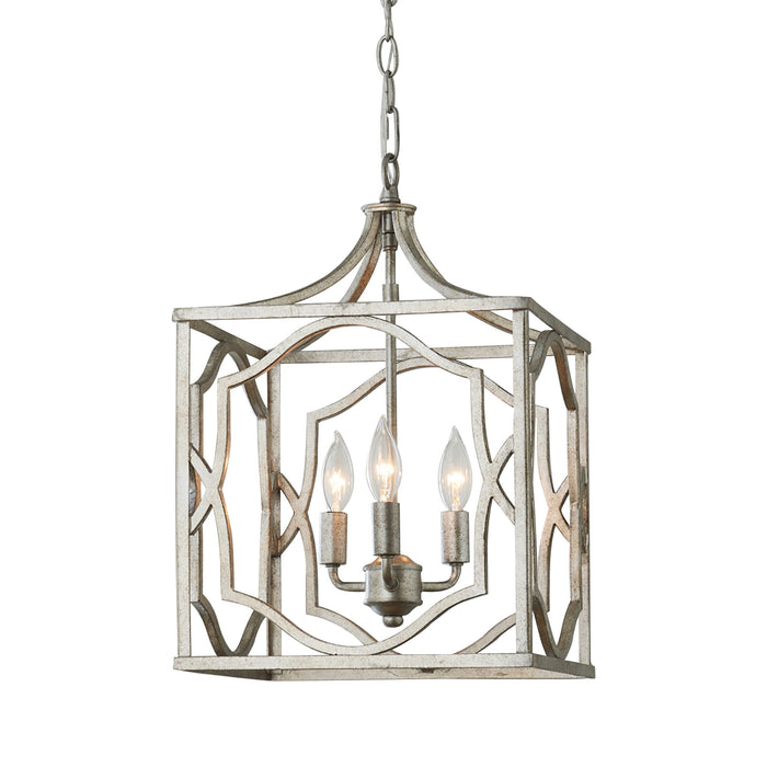 3-Light / 4-Light Vintage Traditional Lantern Square Chandelier with Adjustable Hanging Length