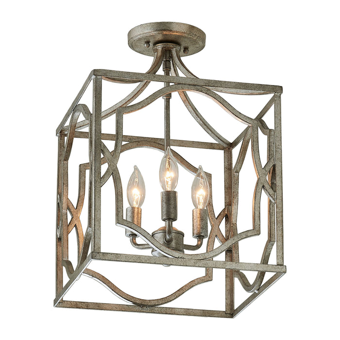 3-Light / 4-Light Vintage Traditional Lantern Square Chandelier with Adjustable Hanging Length