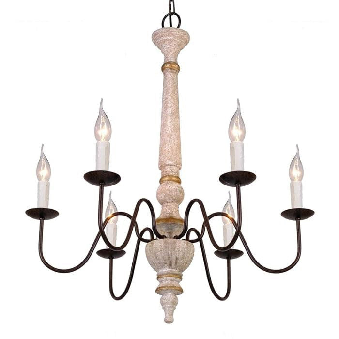 6-Light Traditional Pendant Lighting in Kitchen with Adjustable Hanging Length